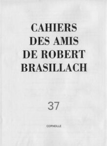 37 - Cahiers des Amis de Robert Brasillach